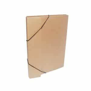 Οικολογικό κουτί με λάστιχο. Από συμπαγές οικολογικό χαρτόνι 900gr. Άριστης ποιότητας ( όχι μικροβέλε που σπάει). Διαστάσεις: Υ32,5x24x1,5εκ.