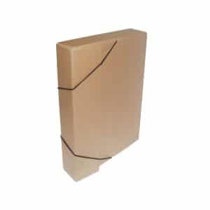Οικολογικό κουτί με λάστιχο. Από συμπαγές οικολογικό χαρτόνι 900gr. Άριστης ποιότητας ( όχι μικροβέλε που σπάει). Διαστάσεις: Υ33,5x25x5εκ.