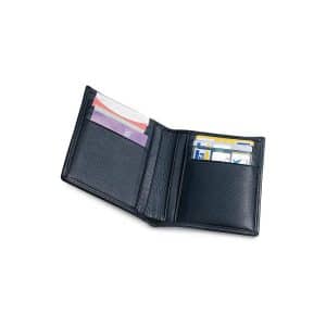 NEXT Πορτοφόλι για κάρτες δερμάτινο μαύρο 12,2x9x1.6εκ.