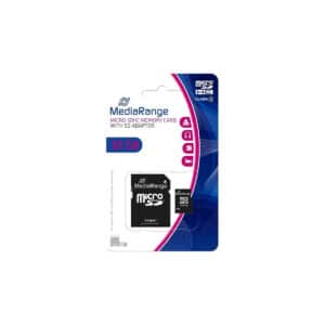 Κατασκευαστής MEDIARANGE Τύπος Μνήμης MicroSD Χωρητικότητα 32 GB (High Capacity) Class 10 Ταχύτητα Ανάγνωσης (MB/sec) 45 Ταχύτητα Εγγραφής (MB/sec) 15 Εγγύηση (Μήνες) 24 Μήνες Πρόσθετα Συσκευασίας SD ADAPTOR