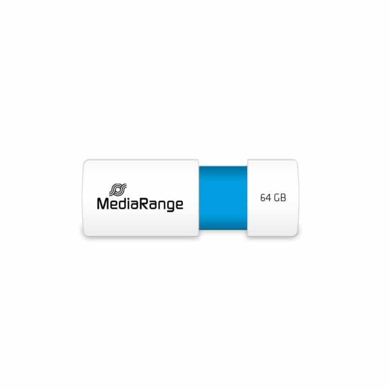 MediaRange USB 2.0 flash drive, color edition, light blue, 64GB MR974