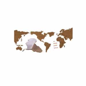 Παγκόσμιος χάρτης-πίνακας διακοσμητικός από φελλό 100x45εκ. 32537