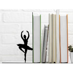 Total Gift Βιβλιοστάτης από Μέταλλο Ballerina σε Μαύρο χρώμα 17 x 10 x 10cm